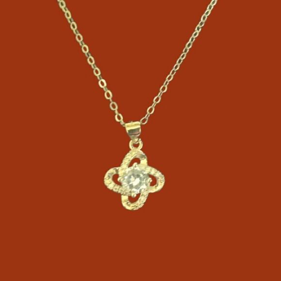925 Sterling Silver and star shaped moissanite pendant